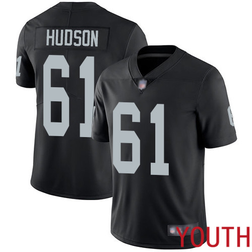 Oakland Raiders Limited Black Youth Rodney Hudson Home Jersey NFL Football #61 Vapor Untouchable Jersey->youth nfl jersey->Youth Jersey